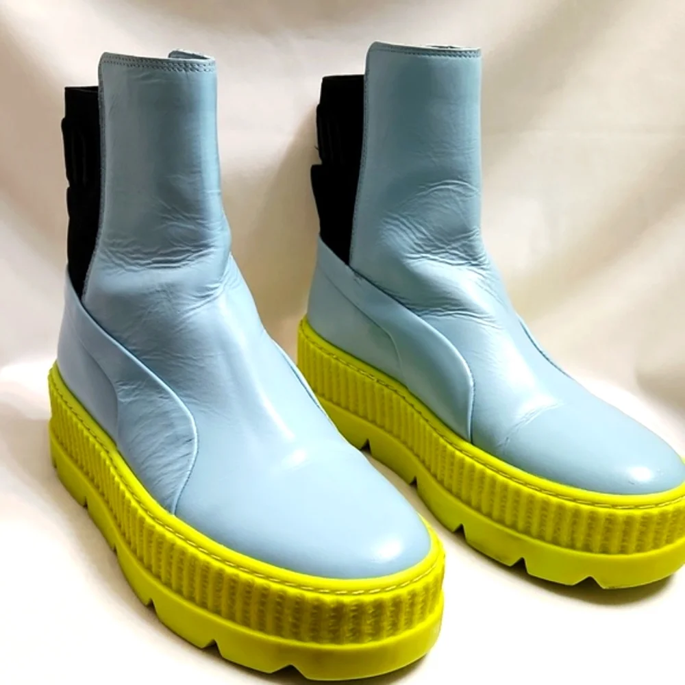 Puma x Fenty by Rihanna Chelsea Creeper Combat Platform boots (w size 8) - Picture 2 of 12